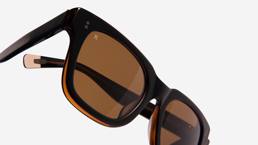 Unisex Black and Tan Sunglasses