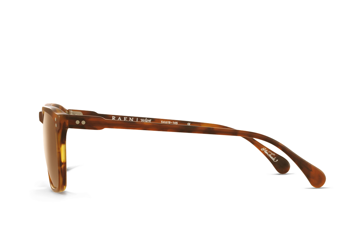 RAEN Wiley Men's Square Handmade Sunglasses in Matte Rootbeer